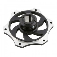 ALUMINIUM SPROCKET CARRIER FOR 25MM AXLE BLACK ANODIZED